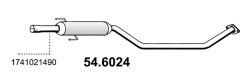 ASSO 54.6024 — Tobă de eșapament intermediară