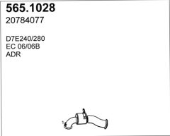ASSO 565.1028 — Țeavă de eșapament