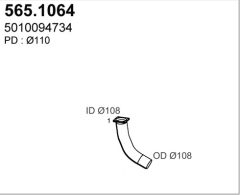 ASSO 565.1064 — Выхлопная труба