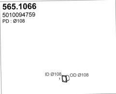 ASSO 565.1066 — Выхлопная труба