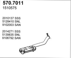 ASSO 570.7011 — Глушитель средний и задний
