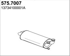 ASSO 575.7007 — Глушитель средний и задний