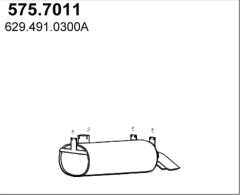 ASSO 575.7011 — Глушитель средний и задний