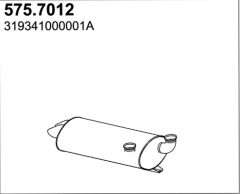 ASSO 575.7012 — Глушитель средний и задний