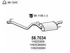 ASSO 58.7034 — Задний глушитель