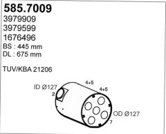 ASSO 585.7009 — Глушитель средний и задний