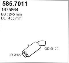 ASSO 585.7011 — Глушитель средний и задний