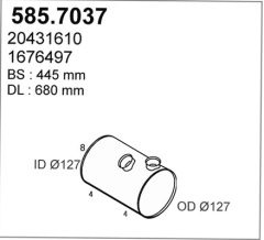ASSO 585.7037 — Глушитель средний и задний