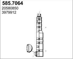 ASSO 585.7064 — Глушитель средний и задний