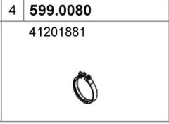 ASSO 599.0080 — Комплект крепежа глушителя