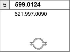 ASSO 599.0124 — Комплект крепежа глушителя