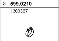 ASSO 599.0210 — Комплект крепежа глушителя