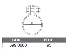 ASSO 599.0280 — Комплект крепежа глушителя