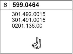 ASSO 599.0464 — Комплект крепежа глушителя