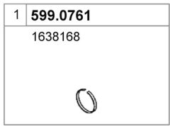 ASSO 599.0761 — Комплект крепежа глушителя