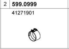ASSO 599.0999 — Комплект крепежа глушителя