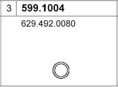 ASSO 599.1004 — Комплект крепежа глушителя
