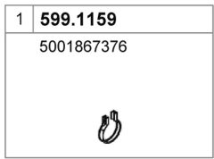ASSO 599.1159 — Комплект крепежа глушителя