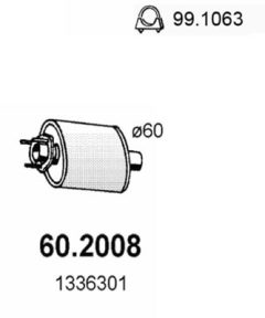 ASSO 60.2008 — Передний глушитель