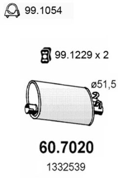 ASSO 60.7020 — Задний глушитель