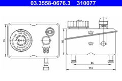 ATE 03.3558-0676.3 — Бачок тормозной жидкости