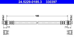 ATE 24.5229-0185.3 — Furtun de frână