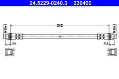 ATE 24.5229-0240.3 — Furtun de frână
