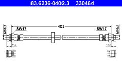 ATE 83.6236-0402.3 — Тормозной шланг