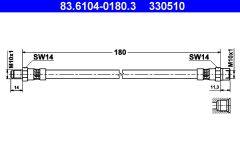 ATE 83.6104-0180.3 — Тормозной шланг