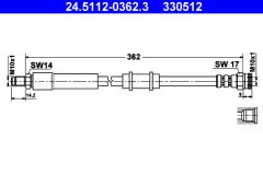 ATE 24.5112-0362.3 — Тормозной шланг