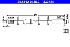 ATE 24.5112-0435.3 — Тормозной шланг