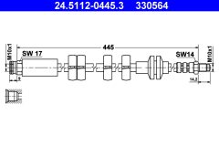ATE 24.5112-0445.3 — Тормозной шланг