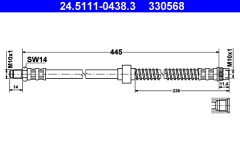 ATE 24.5111-0438.3 — Furtun de frână
