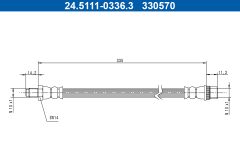 ATE 24.5111-0336.3 — Furtun de frână