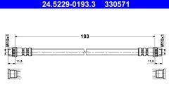 ATE 24.5229-0193.3 — Furtun de frână
