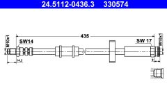 ATE 24.5112-0436.3 — Тормозной шланг