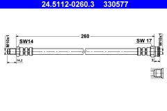 ATE 24.5112-0260.3 — Тормозной шланг