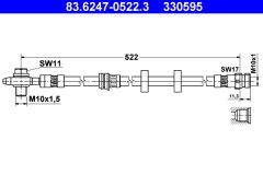 ATE 83.6247-0522.3 — Тормозной шланг