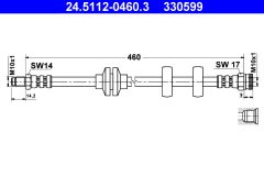 ATE 24.5112-0460.3 — Тормозной шланг