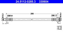 ATE 24.5112-0285.3 — Тормозной шланг