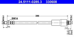 ATE 24.5111-0285.3 — Тормозной шланг