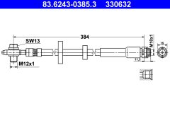 ATE 83.6243-0385.3 — Тормозной шланг