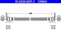 ATE 83.6239-0297.3 — Тормозной шланг