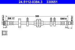 ATE 24.5112-0384.3 — Тормозной шланг