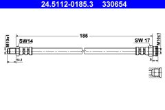 ATE 24.5112-0185.3 — Тормозной шланг