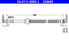 ATE 24.5111-0550.3 — Тормозной шланг