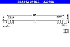 ATE 24.5113-0515.3 — Тормозной шланг