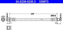 ATE 24.5238-0230.3 — Тормозной шланг