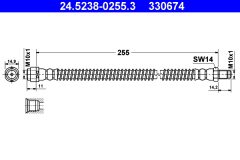 ATE 24.5238-0255.3 — Тормозной шланг