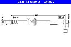 ATE 24.5131-0495.3 — Тормозной шланг